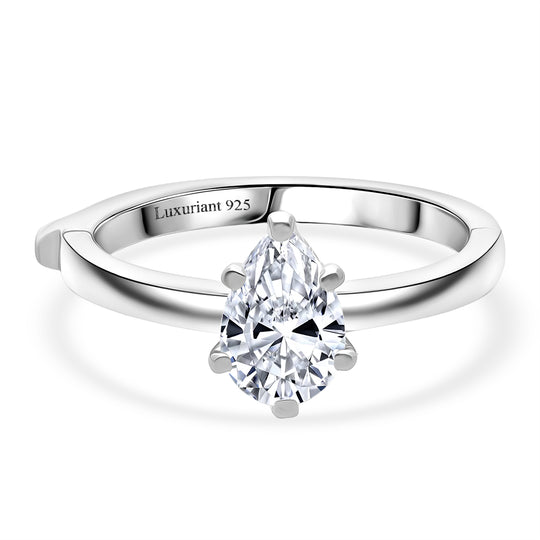 LUXURIANT DIAMOND - Lab Grown Diamant SI-GH SGL zertifiziert Ring 925 Silber 750 Gelbgold Vermeil (Größe 20.00) ca. 1.00 ct