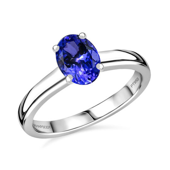 Rhapsody AAAA Tansanit Ring 950 Platin (Größe 17.00) ca. 1,27 ct