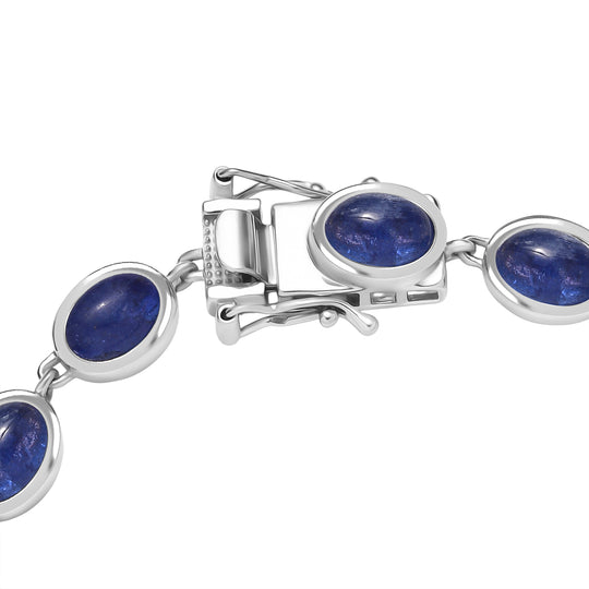 D'Joy AA Afrikanischer Rubin (Fissure gefüllt) Armband ca. 19 cm 925 Silber rhodiniert ca. 33,38 ct.