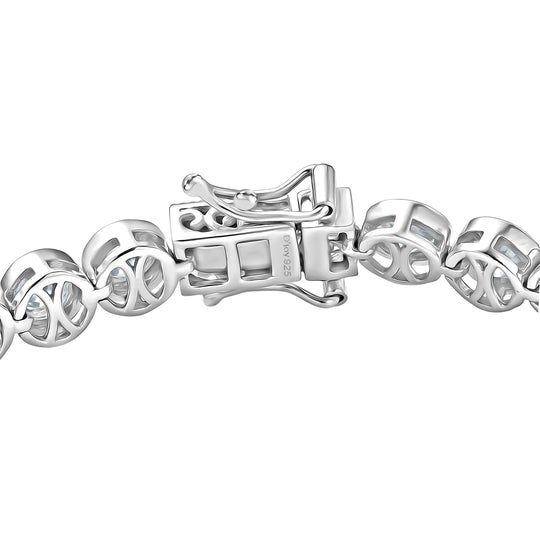 D'Joy Moissanit Armband ca. 20 cm 925 Silber rhodiniert ca. 10,82 ct.