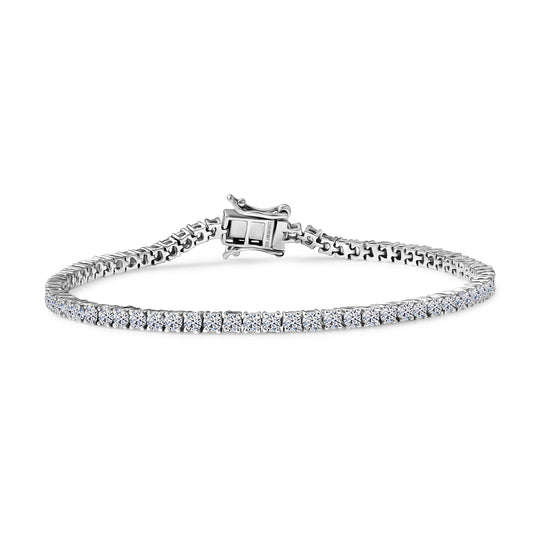 LUXURIANT DIAMOND - Lab Grown Diamant VS-EF SGL zertifiziert Armband ca. 20 cm 925 Silber 750 Roségold Vermeil ca. 4.00 ct