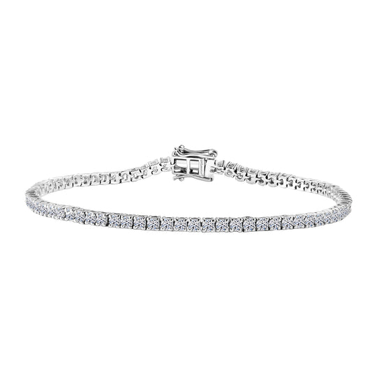 LUXURIANT DIAMOND - Lab Grown Diamant VS-EF SGL zertifiziert Armband ca. 20 cm 925 Silber 750 Roségold Vermeil ca. 4.00 ct