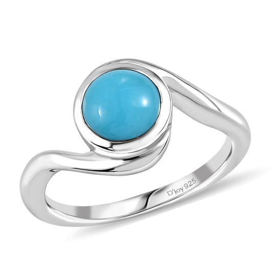 D'Joy Sleeping Beauty Türkis Ring 925 Silber rhodiniert (Größe 20.00) ca. 1,14 ct