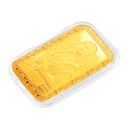 999er Goldfolie mit Mona Lisa-Motiv, 2,6x4cm, 10mg