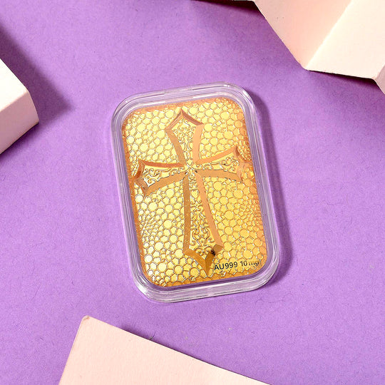 EXKLUSIVES GESCHENK - 999er Goldfolie mit Rose-Motiv 10mg