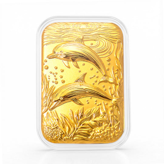 EXKLUSIVES GESCHENK - 999er Goldfolie mit Rose-Motiv 10mg