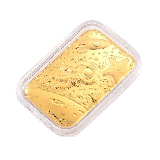 EXKLUSIVES GESCHENK - 999er Feingoldplatte mit Universal Motiv, 10mg