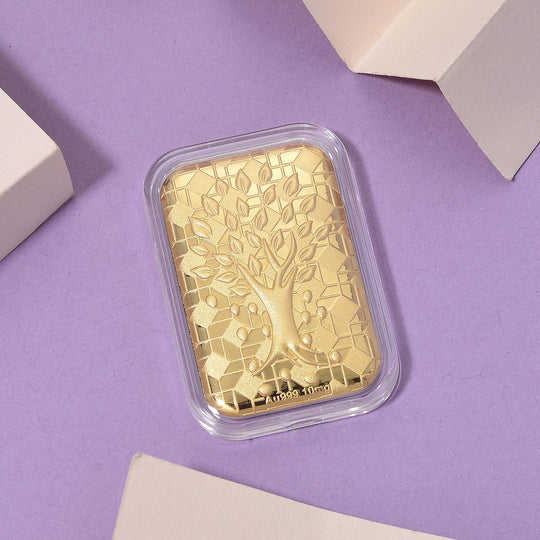 EXKLUSIVES GESCHENK - 999er feingoldplatte mit Bibel Motiv, 10mg 999 Gold