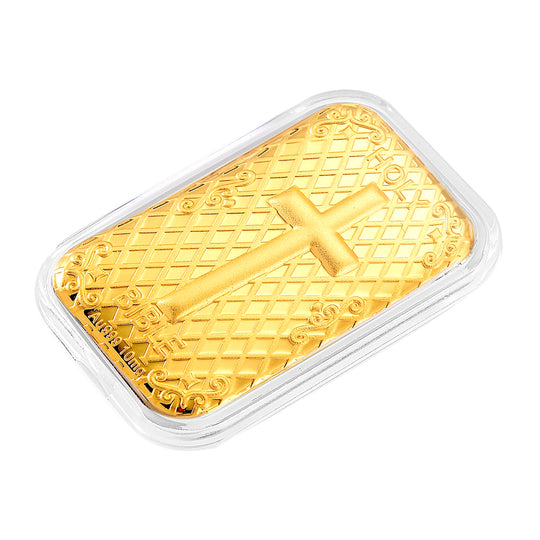 EXKLUSIVES GESCHENK - 999er feingoldplatte mit Bibel Motiv, 10mg 999 Gold