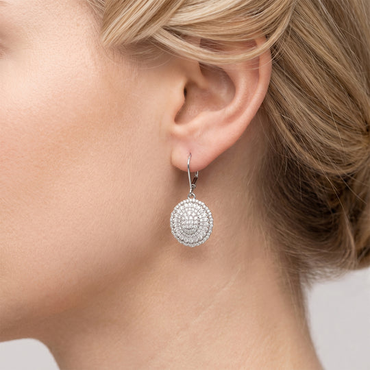 LUXURIANT 1 ct. SI-GH Labor Diamant Ohrringe, 925 Silber rhodiniert