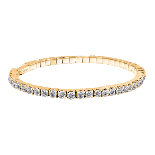 D'Joy Moissanit Armreif ca. 19 cm 925 Silber rhodiniert ca. 8.32 ct
