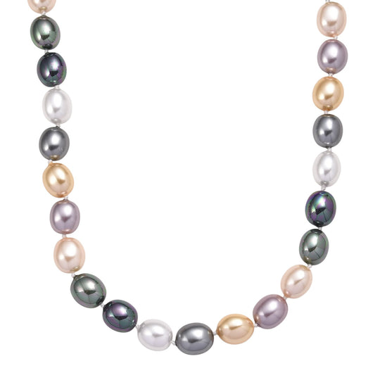 Sleeping Beauty Farbe Muschelkernperle (15x13 mm) Halskette ca. 50 cm 316L Edelstahl