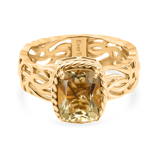 EVER TRUE AA Citrin Ring Nickelfreies Messing (Größe 20.00) ca. 2,18 ct