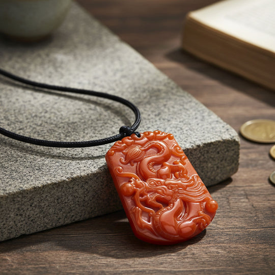 Rote Jade Halskette ca. 70 cm (verstellbar) ca. 200,00 ct.