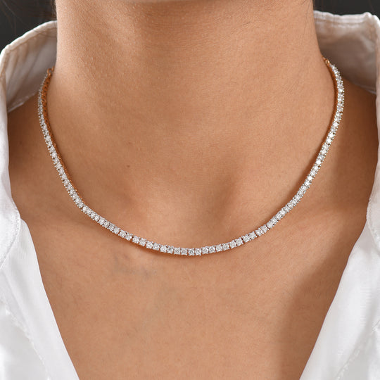 LUXURIANT DIAMOND - Lab Grown Diamant VS-EF SGL zertifiziert Halskette ca. 45 cm 925 Silber rhodiniert ca. 4.00 ct
