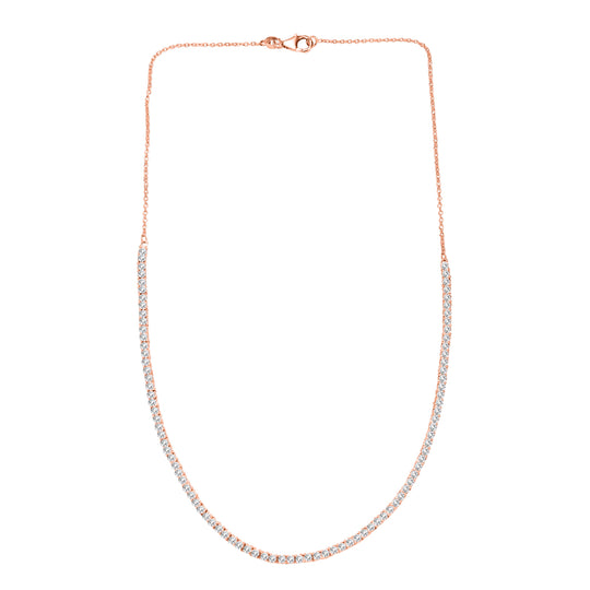 LUXURIANT DIAMOND - Lab Grown Diamant VS-EF SGL zertifiziert Halskette ca. 45 cm 925 Silber rhodiniert ca. 4.00 ct