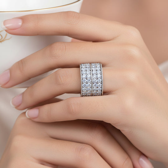 LUXURIANT 2,25 ct. VS Labor Diamant Ring in 925 Silber