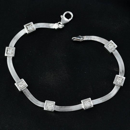 LUXURIANT DIAMOND - Lab Grown Diamant SI-GH Armband ca. 19 cm 925 Silber rhodiniert ca. 0,50 ct.