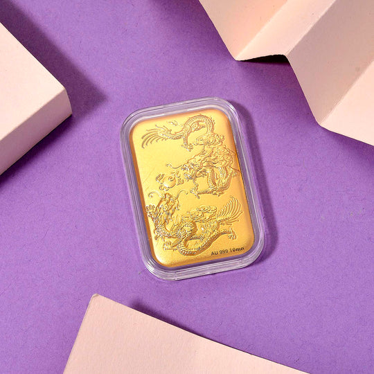 EXKLUSIVES GESCHENK - 999er Goldfolie mit Drachen-Motiv 10mg