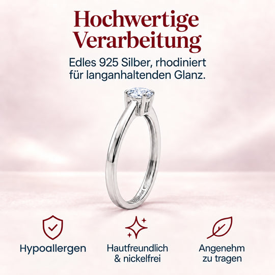 LUXURIANT DIAMOND - Lab Grown Diamant VS-EF Ring 925 Silber rhodiniert (Größe 20.00) ca. 0,50 ct