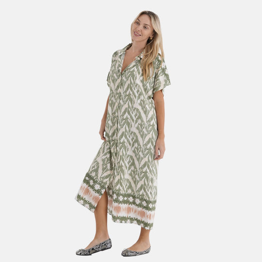 La Marey woven long print dresses
