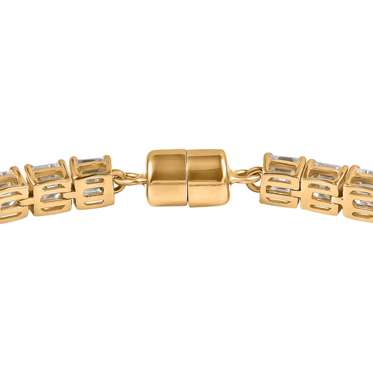 D'Joy Moissanit Armband ca. 19 cm 925 Silber 750 Gelbgold Vermeil ca. 22.21 ct