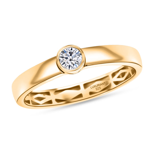 LUXURIANT DIAMOND - Lab Grown Diamant VS-EF Ring 925 Silber rhodiniert (Größe 20.00) (10-15 Werktage Lieferzeit) ca. 0,25 ct