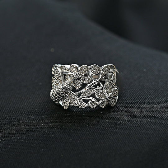 EVER TRUE Weißer Diamant Ring Nickelfreies Messing, Silberfarben (Größe 19.00)