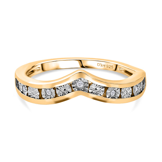 Weißer Diamant Ring 925 Silber 750 Roségold Vermeil (Größe 19.00)