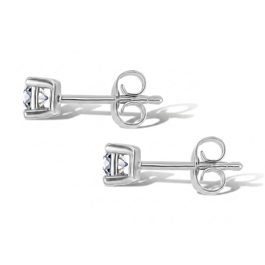 LUXURIANT DIAMOND - Lab Grown Diamant SI-GH SGL zertifiziert Ohrringe 925 Silber 750 Gelbgold Vermeil ca. 0.50 ct