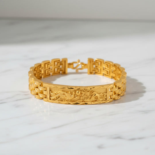 GOLD LOOKS - Pixiu Armband, Nickelfreies Messing, ca. 19.75 cm ca. 36,50g