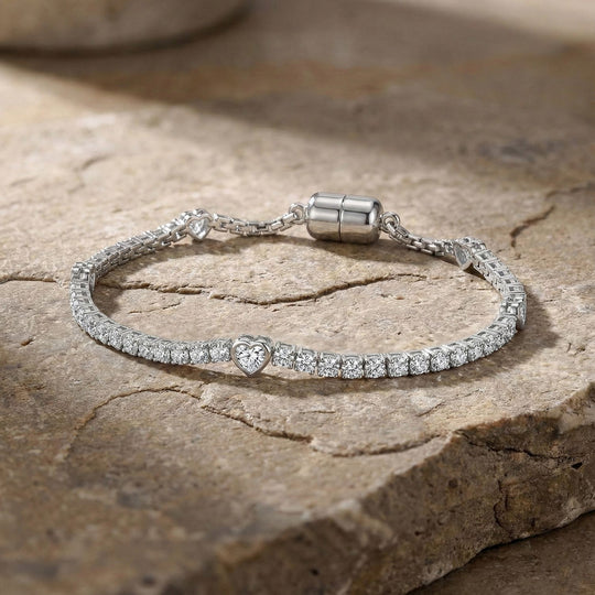 LUXURIANT DIAMOND - Lab Grown Diamant VS-EF SGL zertifiziert Armband ca. 20 cm 925 Silber rhodiniert ca. 4,00 ct.