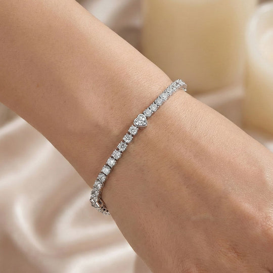 LUXURIANT DIAMOND - Lab Grown Diamant VS-EF SGL zertifiziert Armband ca. 20 cm 925 Silber rhodiniert ca. 4,00 ct.