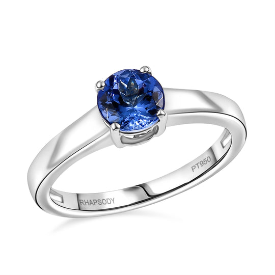 Rhapsody AAAA Tansanit Ring 950 Platin (Größe 19.00) ca. 1,05 ct
