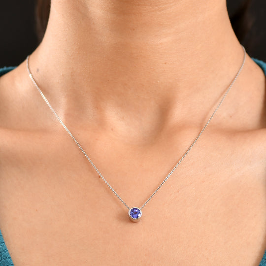Rhapsody AAAA Tansanit Anhänger 950 Platin ca. 1.05 ct