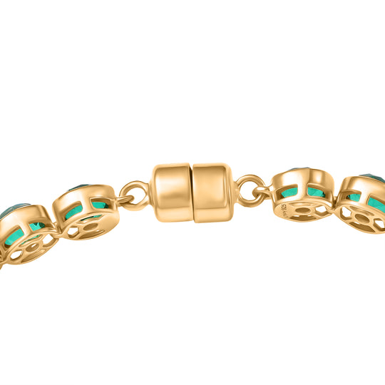 D'Joy Pfau Quarz Triplette Armband ca. 20 cm 925 Silber 750 Gelbgold Vermeil ca. 22,70 ct.