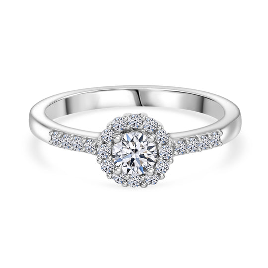 LUXURIANT DIAMOND - Lab Grown Diamant SI-GH Ring 925 Silber rhodiniert (Größe 18.00) ca. 0.50 ct