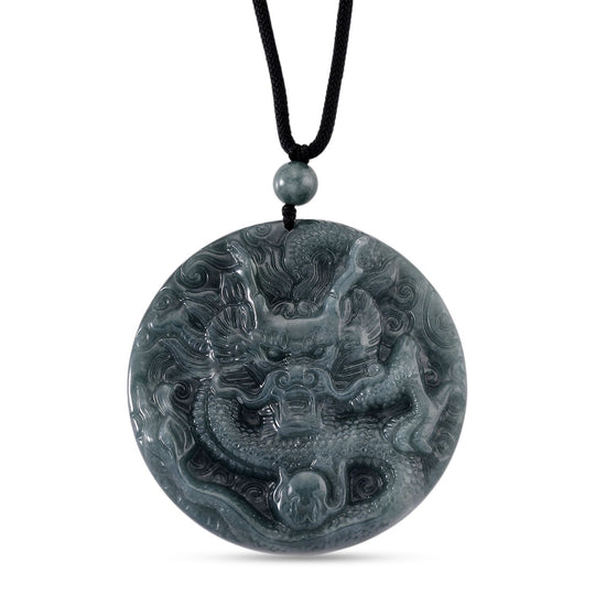 Natürlicher Olmek Jadeit Verlangte Drachen und Phönixe Halskette Flexibles (ca. 71 cm) ca. 125.00 ct