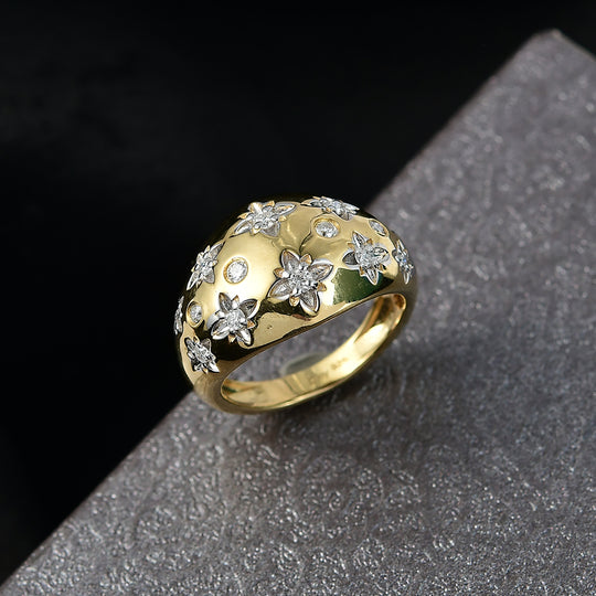 D'Joy Moissanit Ring 925 Silber platiniert (Größe 19.00) ca. 0,32 ct