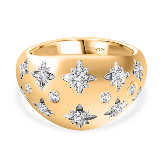 D'Joy Moissanit Ring 925 Silber platiniert (Größe 19.00) ca. 0,32 ct