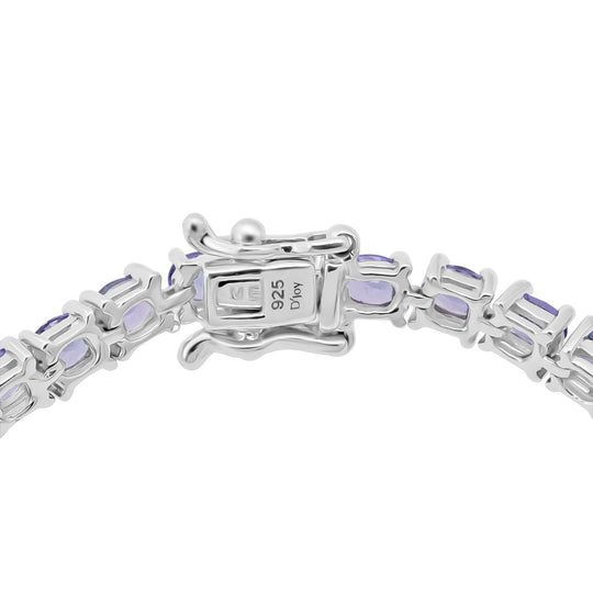 D'Joy Tansanit Armband ca. 20 cm 925 Silber rhodiniert ca. 8,66 ct.