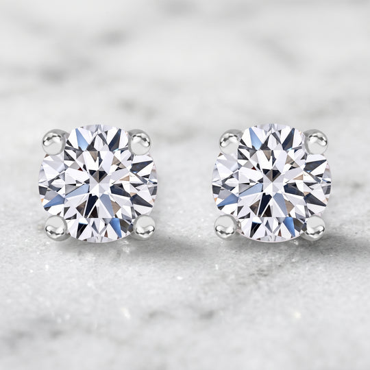 LUXURIANT DIAMOND - Lab Grown Diamant SI-G Ohrringe 925 Silber Rhodiniert ca. 0.25 ct
