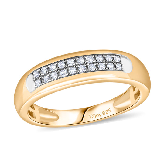 D'Joy Weißer Diamant Ring 925 Silber rhodiniert (Größe 18.00)