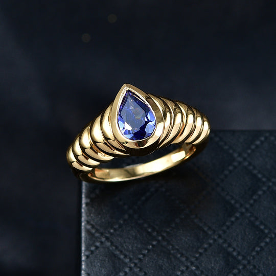 EVER TRUE Tansanit Zirkonia Ring Nickelfreies Messing (Größe 20.00)