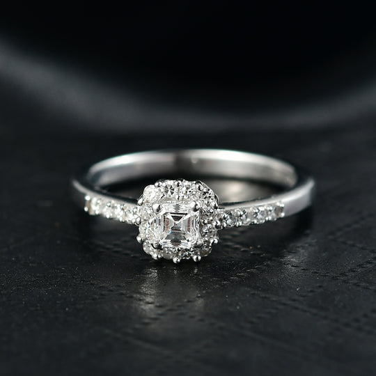 LUXURIANT DIAMOND - Lab Grown Diamant SI-GH Ring 925 Silber 750 Gelbgold Vermeil (Größe 19.00) ca. 0.50 ct