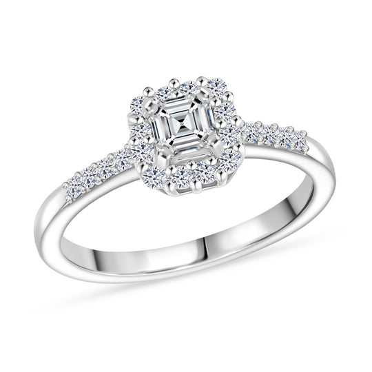 LUXURIANT DIAMOND - Lab Grown Diamant SI-GH Ring 925 Silber 750 Gelbgold Vermeil (Größe 19.00) ca. 0.50 ct