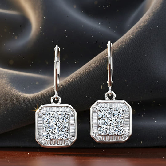 LUXURIANT DIAMOND - Lab Grown Diamant SI-GH Ohrringe 925 Silber Rhodiniert ca. 2,00 ct.