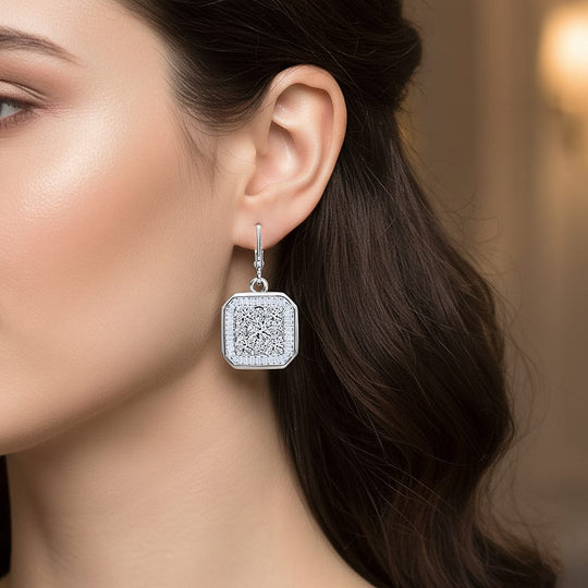 LUXURIANT DIAMOND - Lab Grown Diamant SI-GH Ohrringe 925 Silber Rhodiniert ca. 2,00 ct.