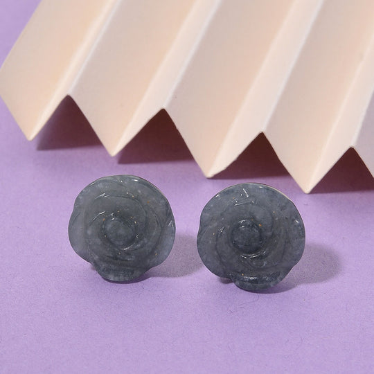 EXTREM SELTEN Natürlicher Olmek Jadeit Ohrringe 925 Silber rhodiniert ca. 20.00 ct