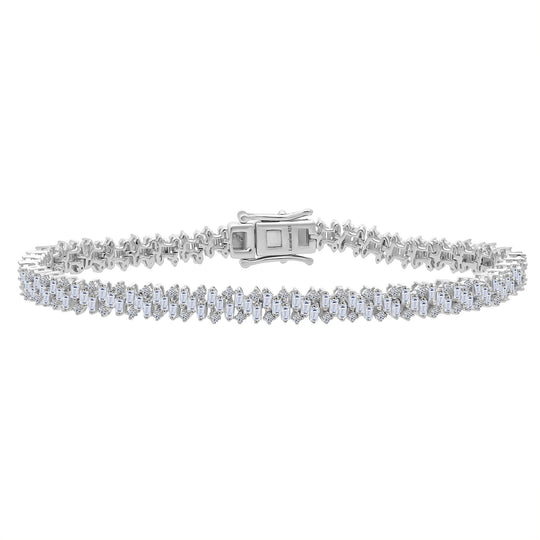 LUXURIANT DIAMOND - Lab Grown Diamant SI-GH SGL zertifiziert Armband ca. 20 cm 925 Silber ca. 3,00 ct.